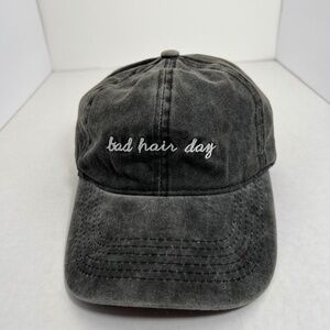 David and Young Bad Hair Day gray distressed adjustable baseball hat